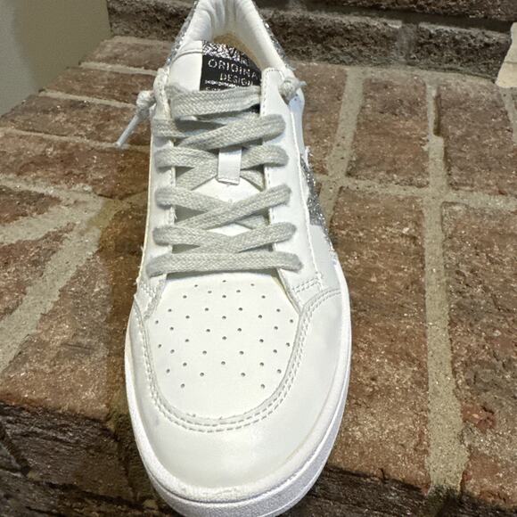 Vintage Havana Silver Glitter Star Ladies Shoes Size 8 - Picture 12 of 16